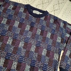 Method Sweater‎ Mens XL Multicolor Geometric Bill Cosby Grandpa Knit Pullover